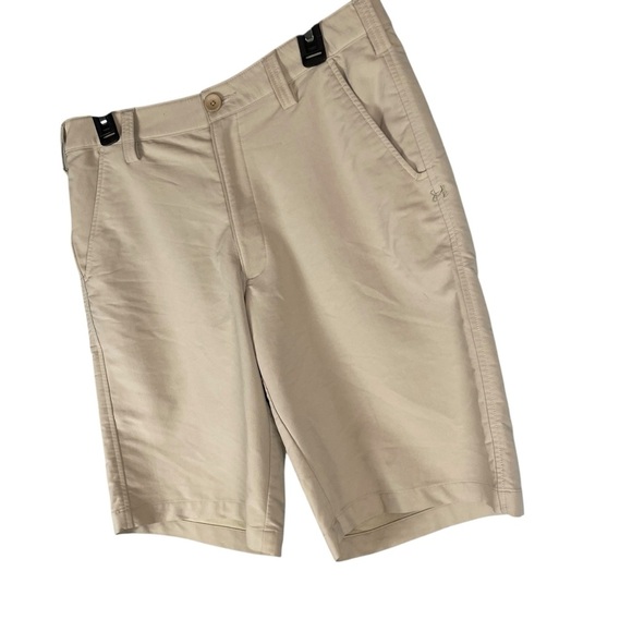 Under Armour Stretch Performance Golf Shorts Men’s 32 Khaki Nylon Blend - Picture 3 of 6